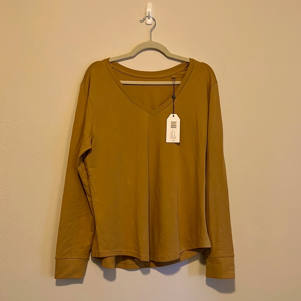 🧡 Mustard V Rex Long Sleeve V Rex Tee Sz S 🧡